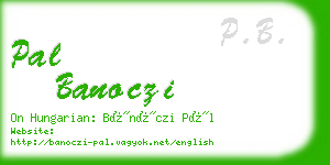 pal banoczi business card